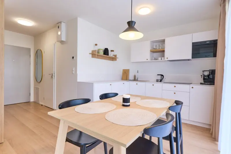 Izba Altitude Apartment 2655 Gerlach v Tatra Suites Holding, s.r.o. – Kuchyňa a vchod